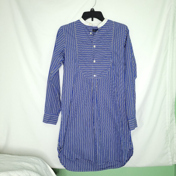 POLO RALPH LAUREN Women's Striped Long Sleeve Shirt Dress Size 6 - Picture 1 of 12
